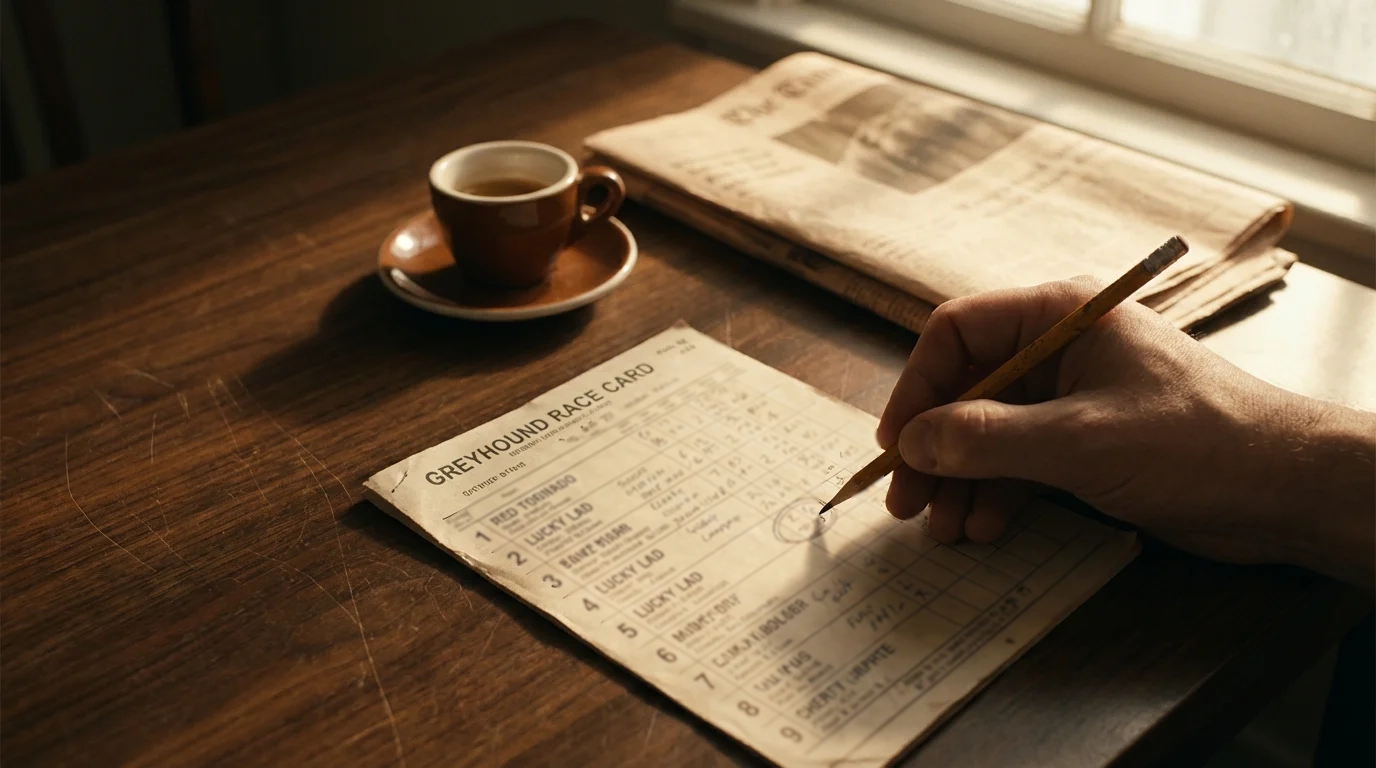 Greyhound racing form guide with race card analysis