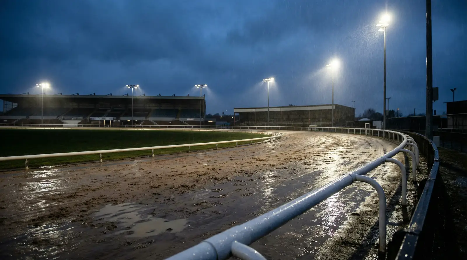 How weather rain wind and track conditions affect greyhound racing performance and times